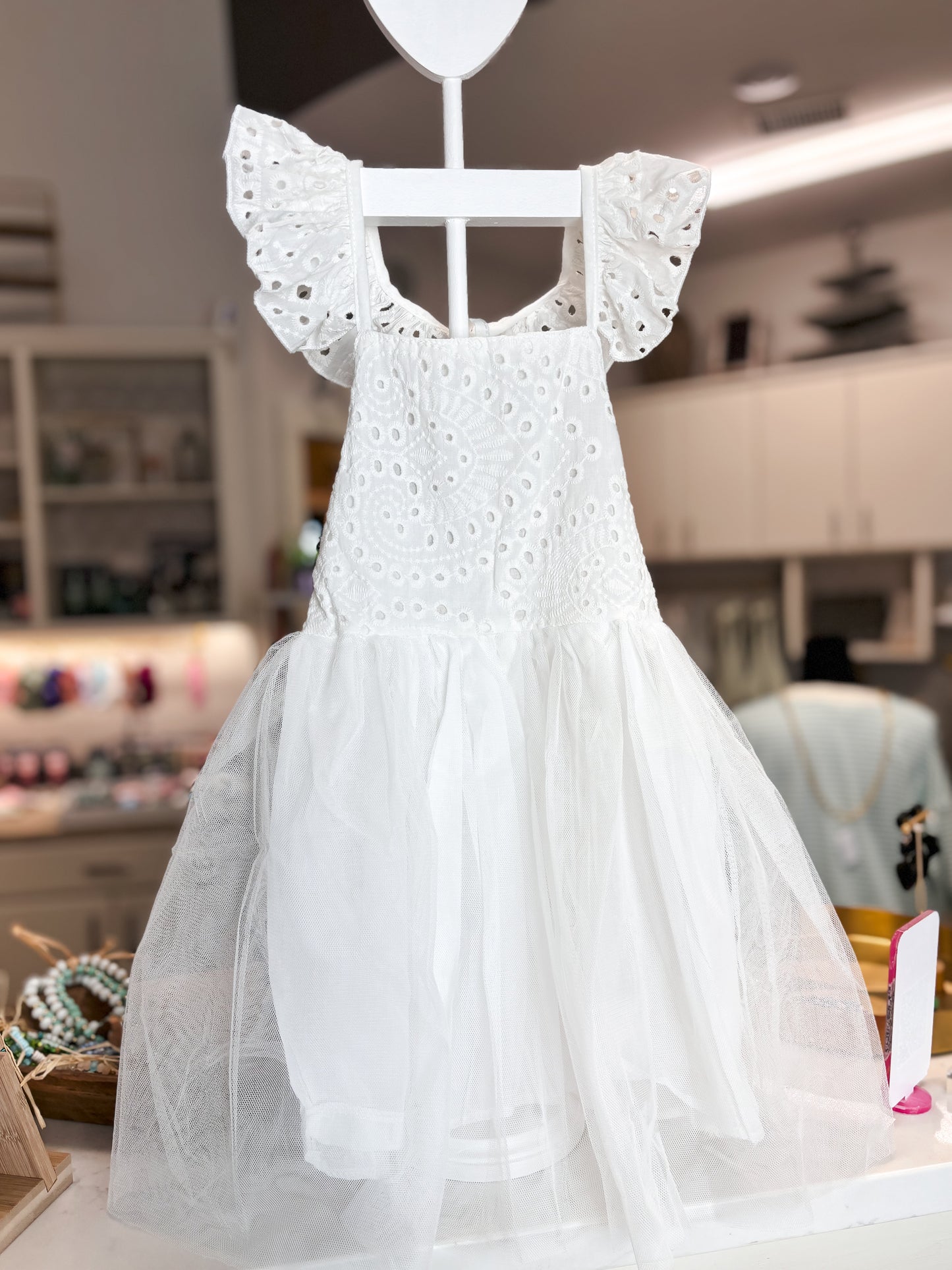 Tulle Dress-white