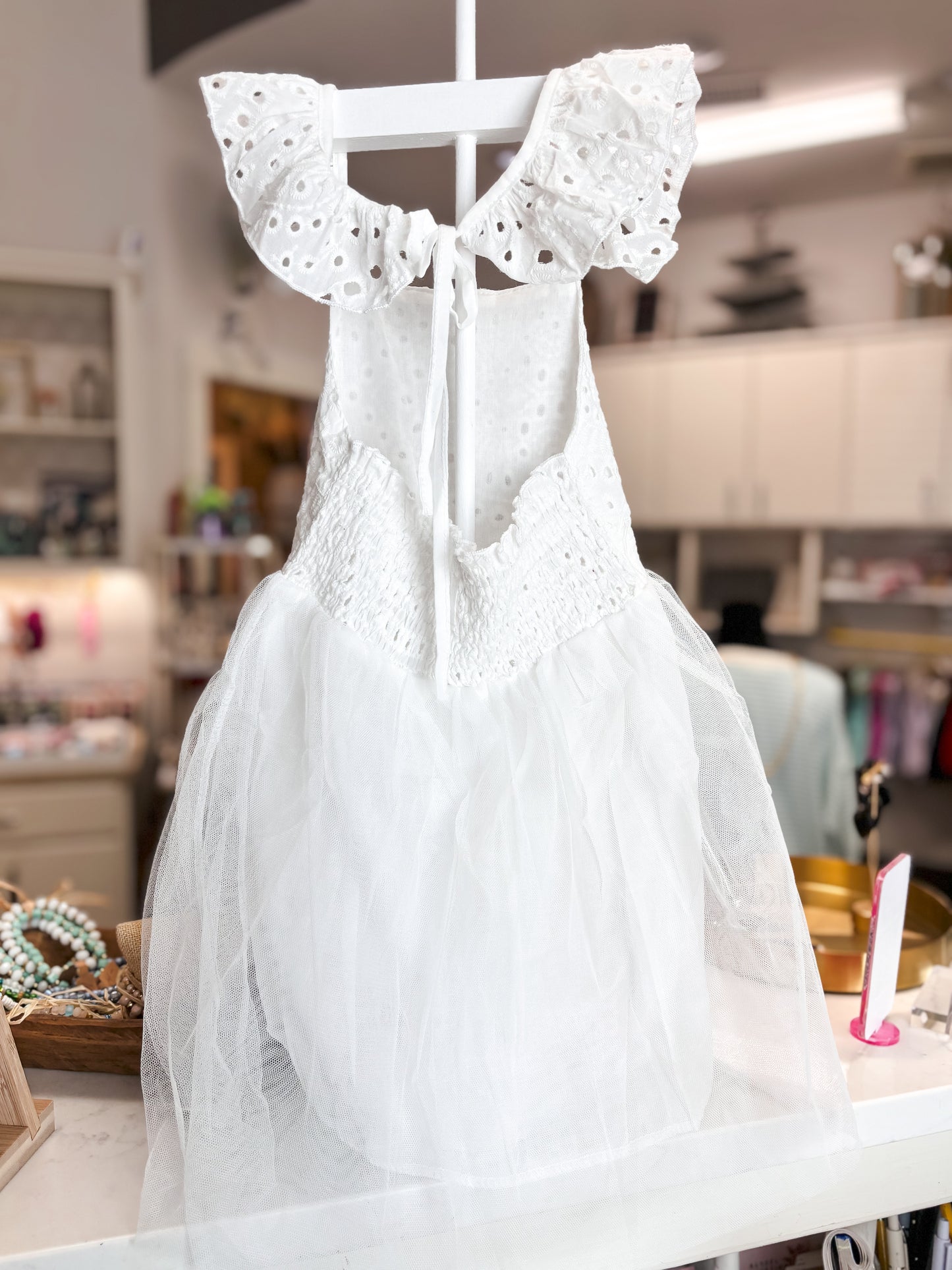Tulle Dress-white
