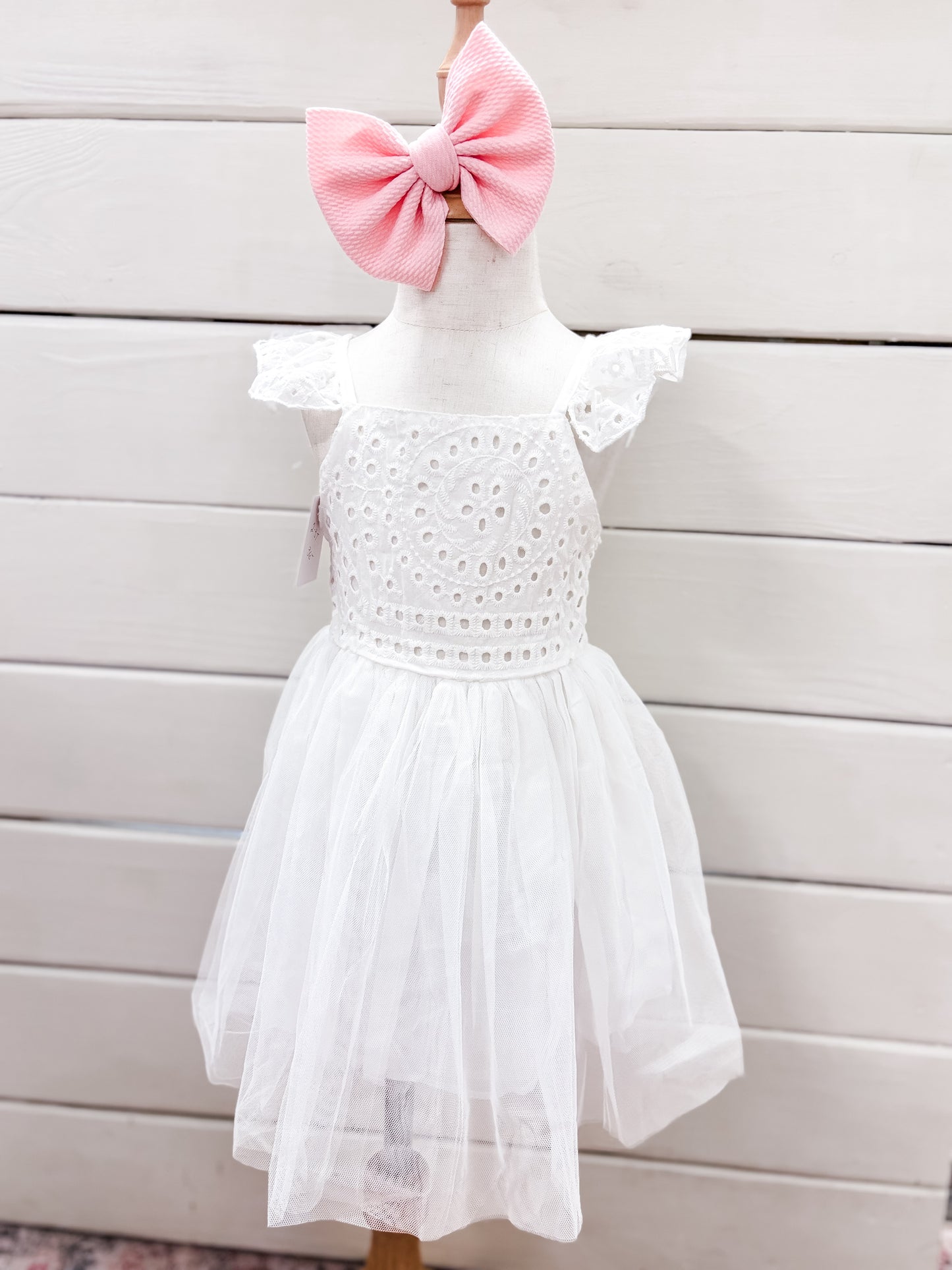 Tulle Dress-white