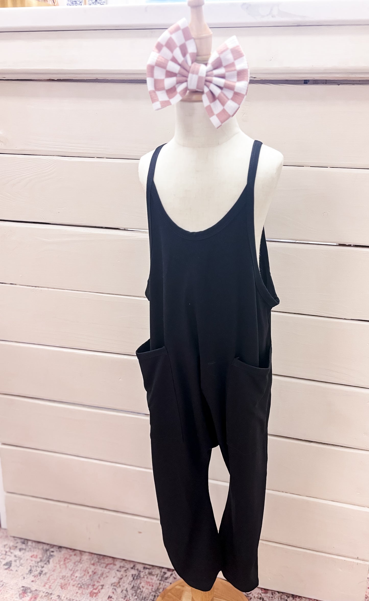 black jumpsuit
