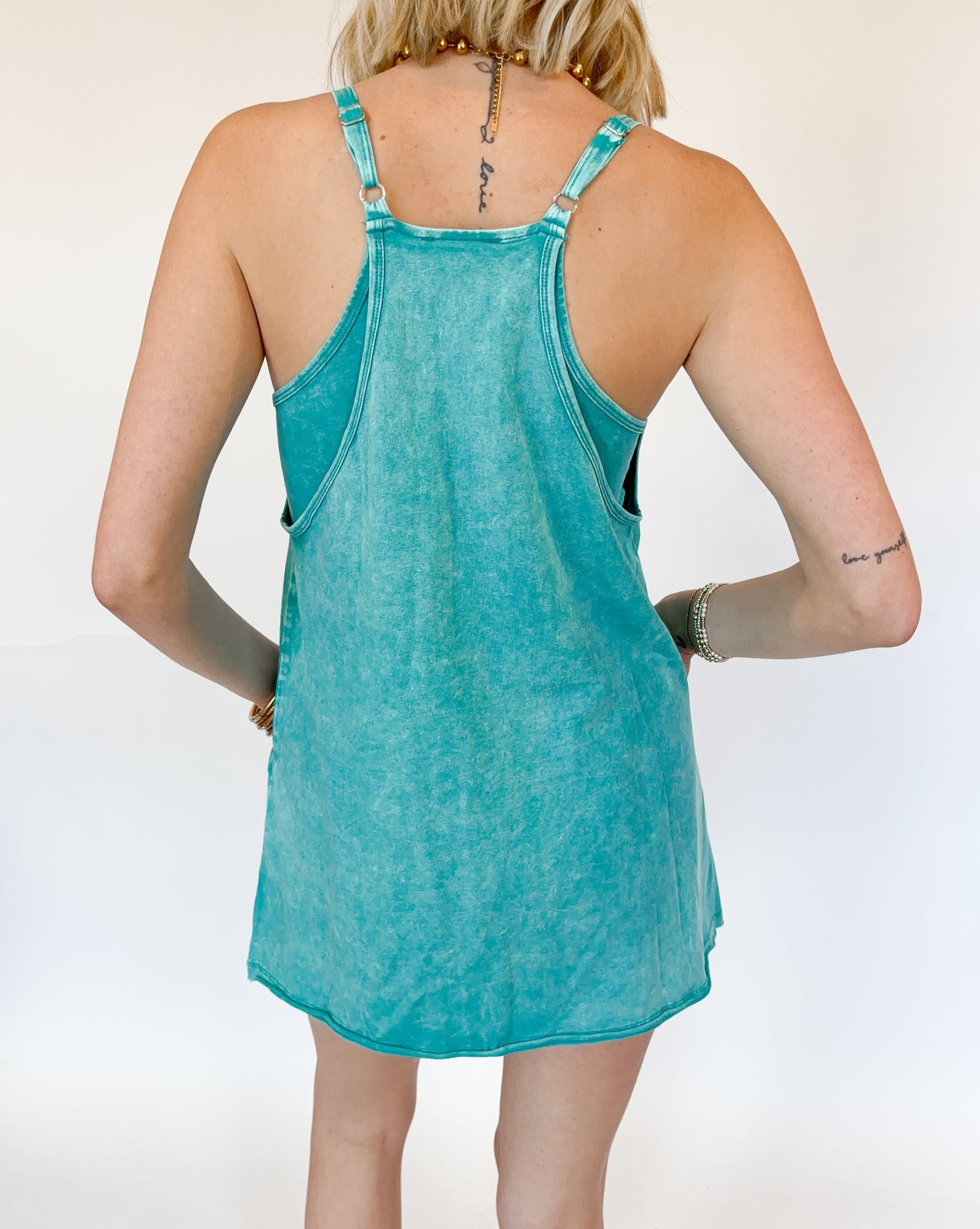 Amber Romper/Dress- teal