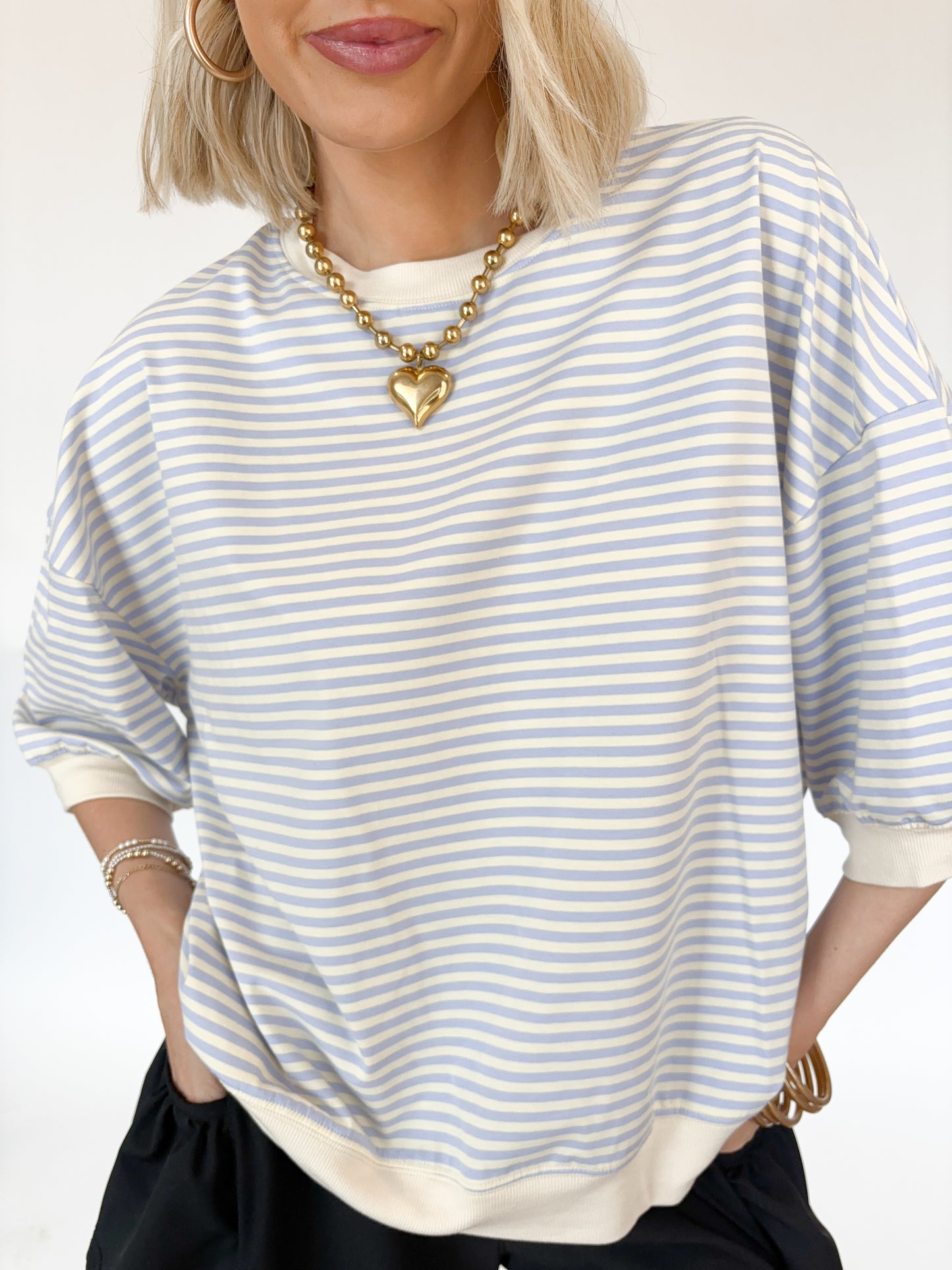 Daily Stripe Top- lilac