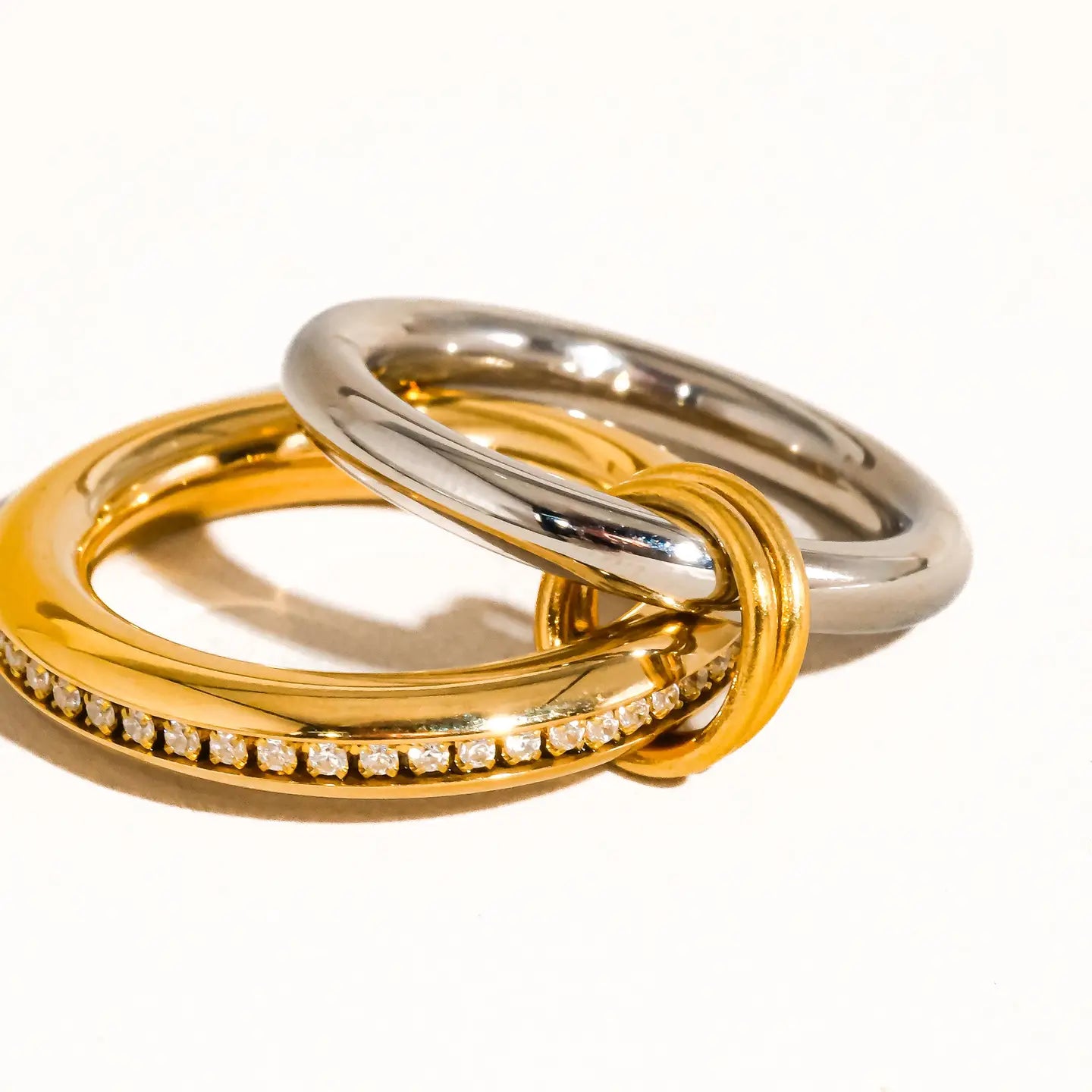 Bayard 18K Gold Non-Tarnish Multi Stack Cz Band Ring