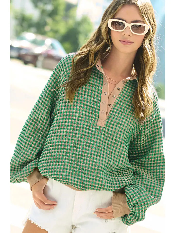 Matcha Snap Top - LAST ONE