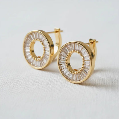 Chic Geometric Circle Drop Earrings