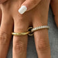 Justine 18K Gold Non-Tarnish Cz Double Hoop Ring