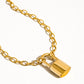 Locky 18K Non-Tarnish Lock Chain Necklace