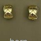 Golden - Criss Cross Hoop Stud