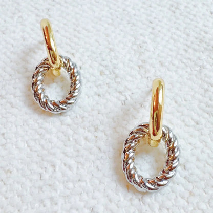 Two Toned Knocker Earrings