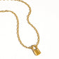 Locky 18K Non-Tarnish Lock Chain Necklace