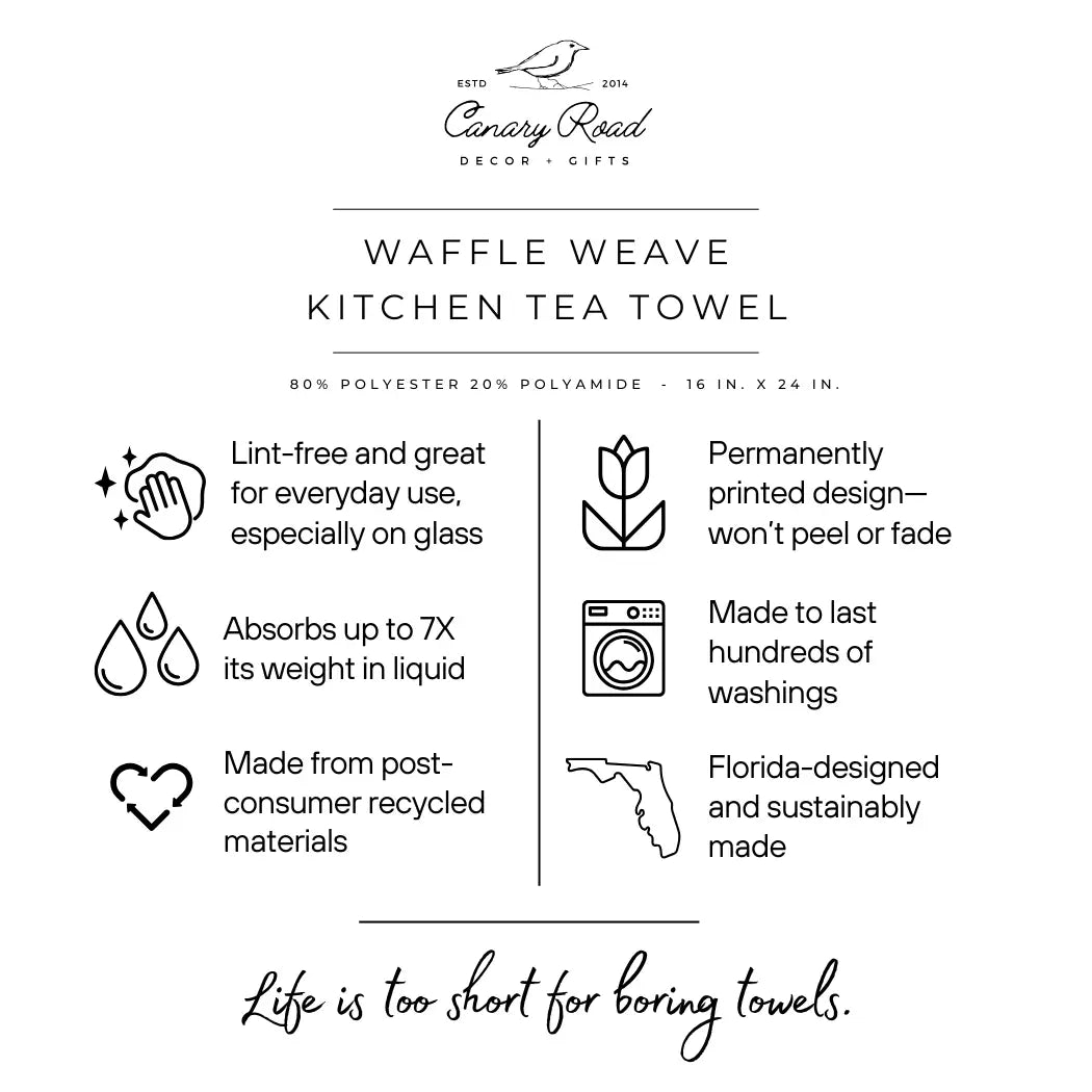 Easter Cross Christian Religious Kitchen Towel Waffle Baking