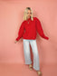 more over sweater - red LAST ONE