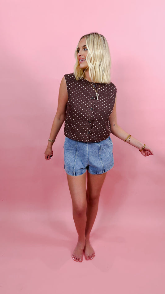 polka dipped top