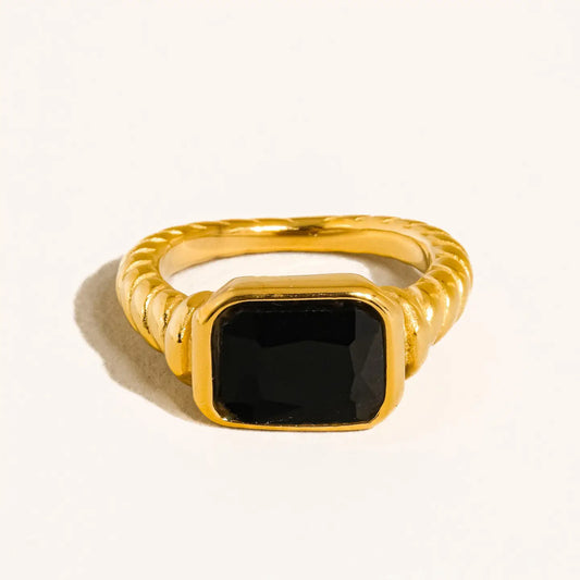 Laverne 18K Gold Non-Tarnish Cz Cocktail Ring