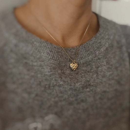 Quilted Heart Necklace
