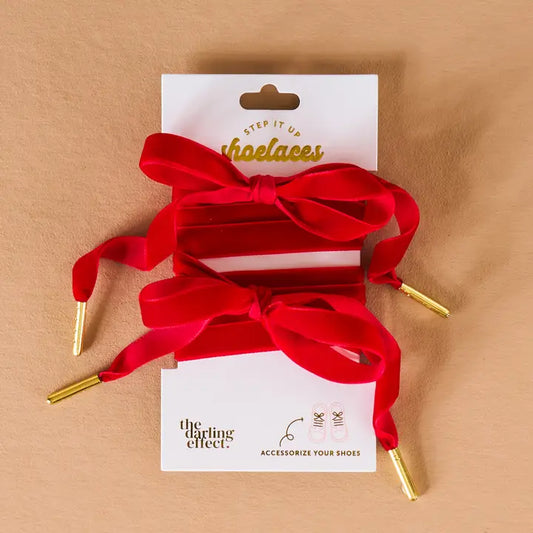 Step It Up Shoelaces-Velvet Red