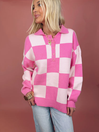 Checkered out sweater