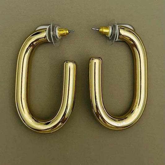 Golden - Thick Long Hoop