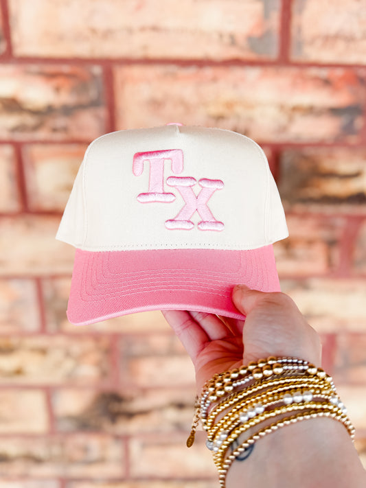 Pink TX Puff Hat