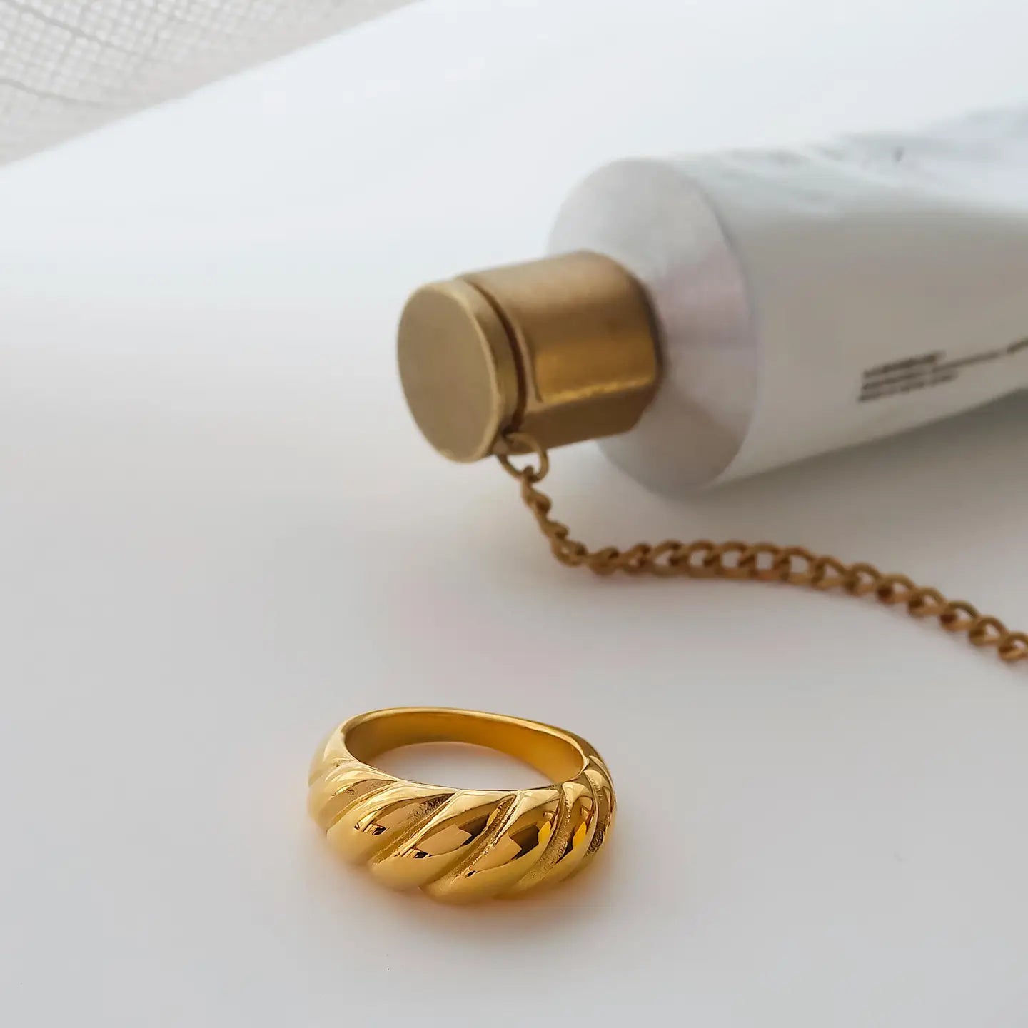 Wallace 18K Gold Non-Tarnish Croissant Ring