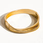 Yuna 18K Gold Non-Tarnish Chain Bangle Bracelet