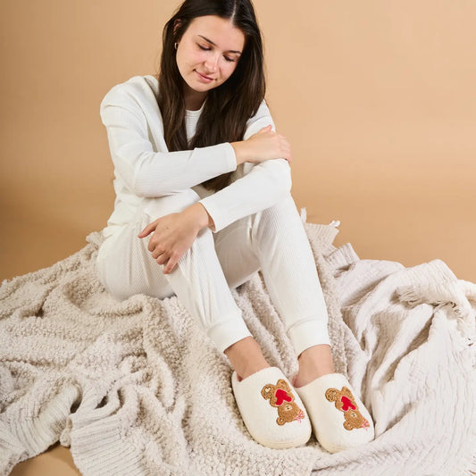 Fuzzy Slippers-Teddy Bear Hugs