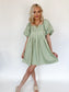 Sunset Sweetheart Dress- sage