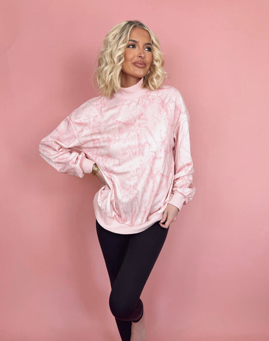 pretty in pink sweater