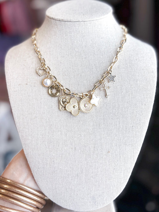 charm necklace-clover