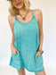 Amber Romper/Dress- teal