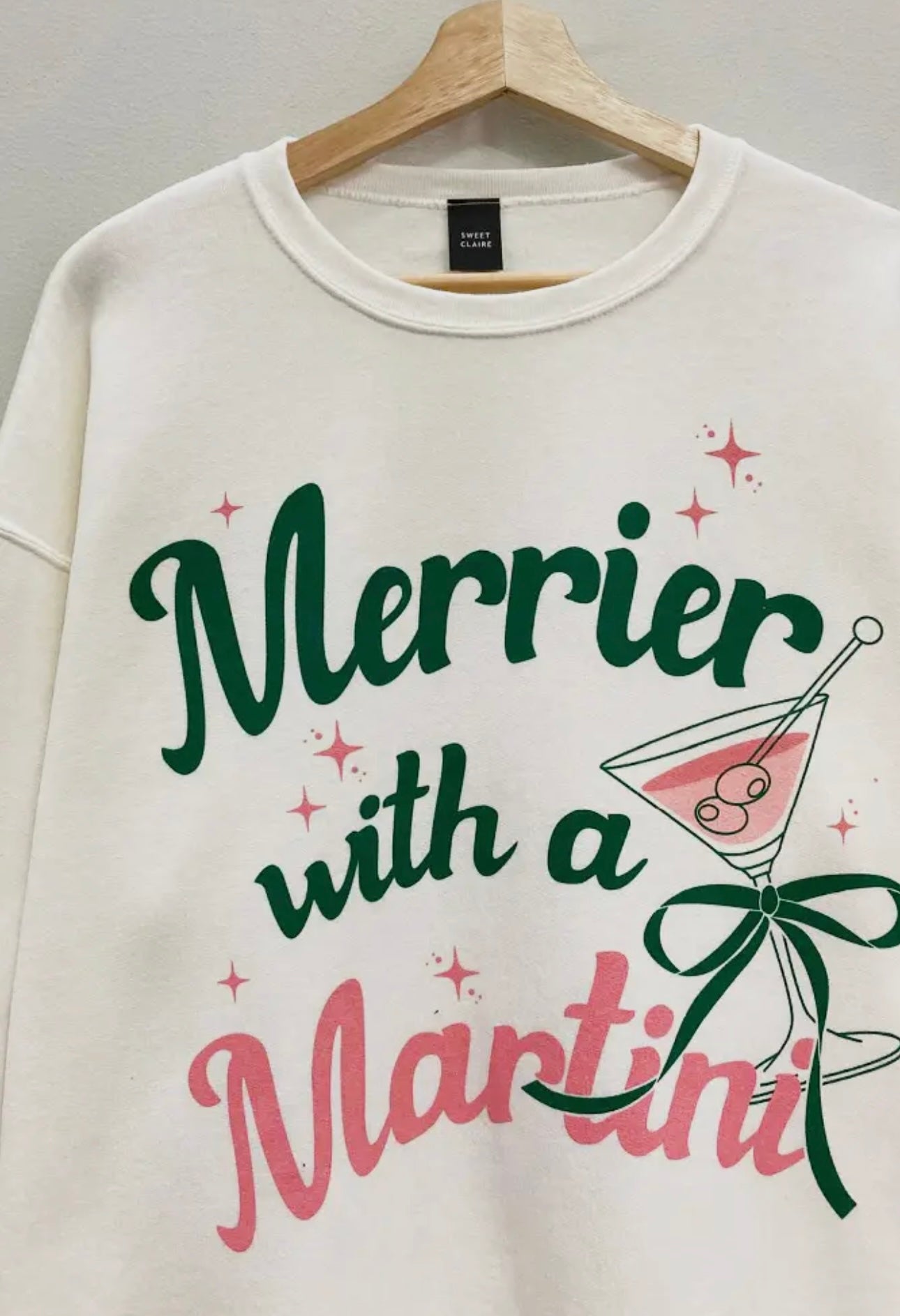 merrier with a martini sweater