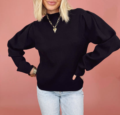 more over sweater - black