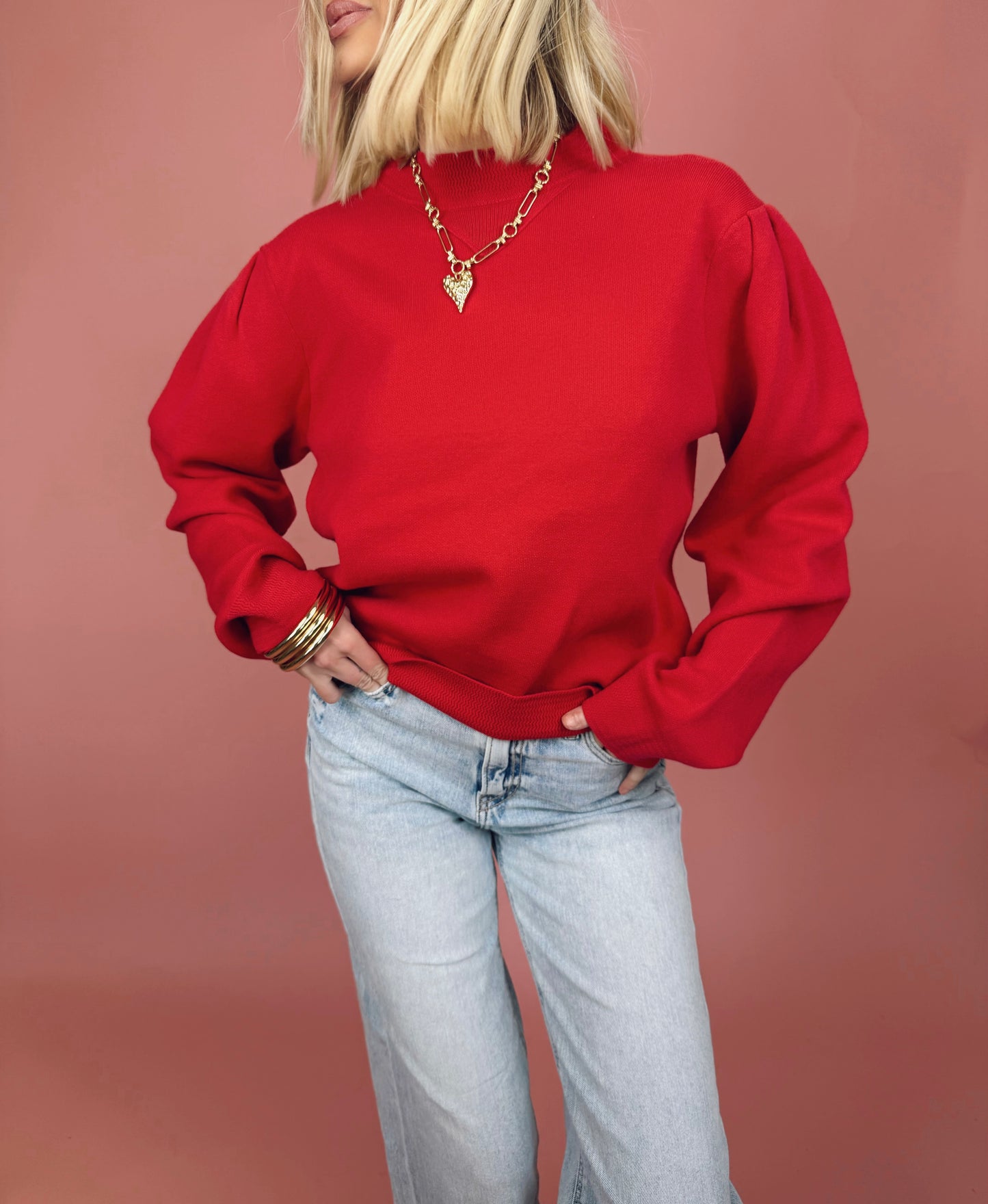 more over sweater - red LAST ONE