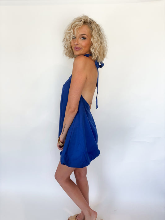 Bubble In Blue Dress