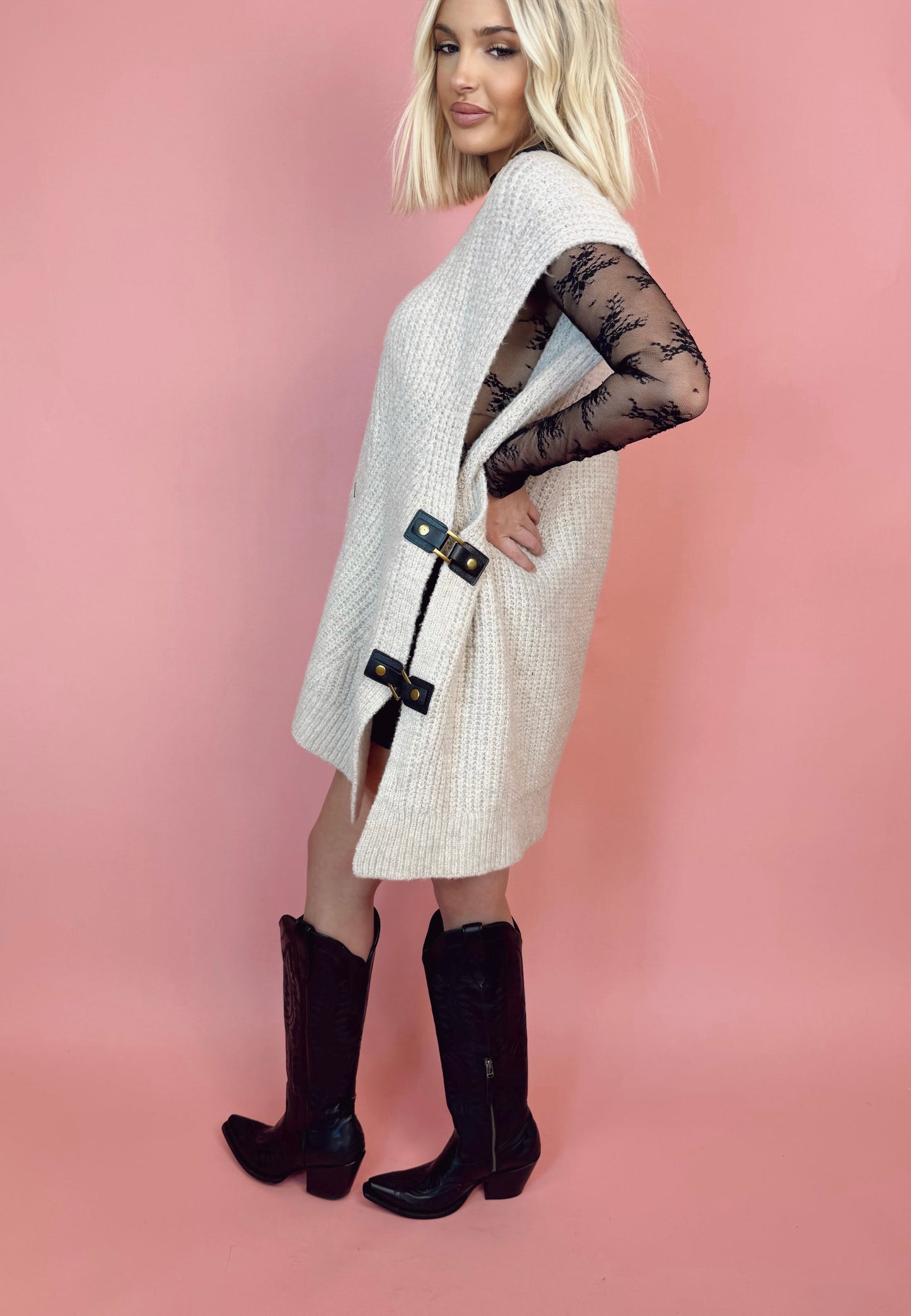 Buckle Me Up Sweater Vest