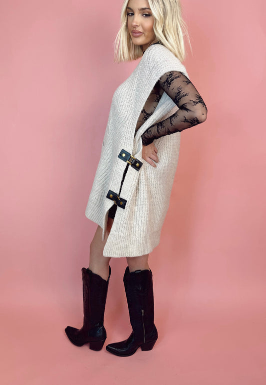 Buckle Me Up Sweater Vest