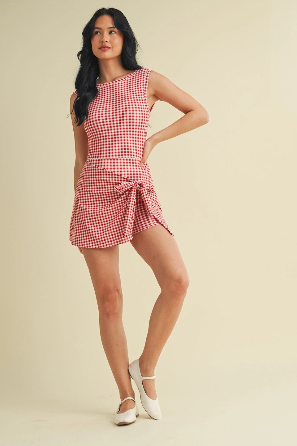 Strawberry Picnic Front Tie Dress