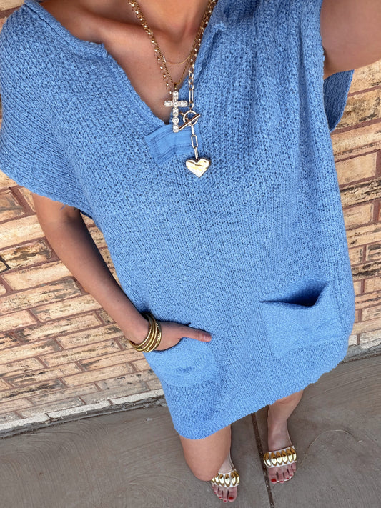 Blue Skies Knit Dress