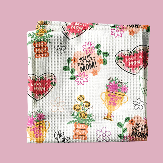Mother's Day Gift Best Mom Present Kitchen Towel Waffle