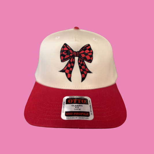 Checkered Bow Hat