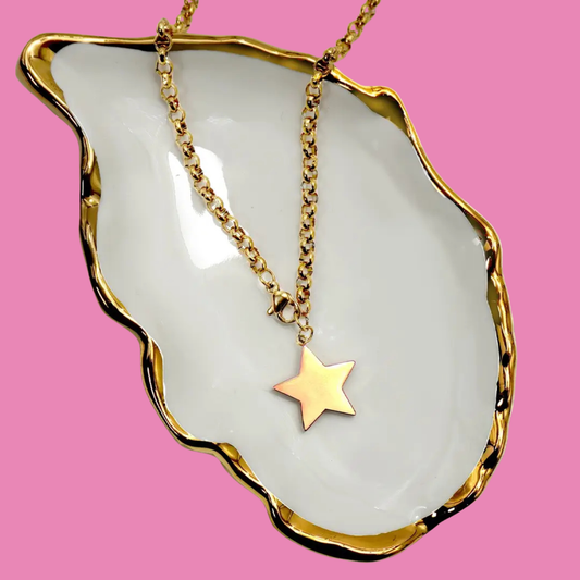 18K Stainless Steel Tarnish Free Star Necklace