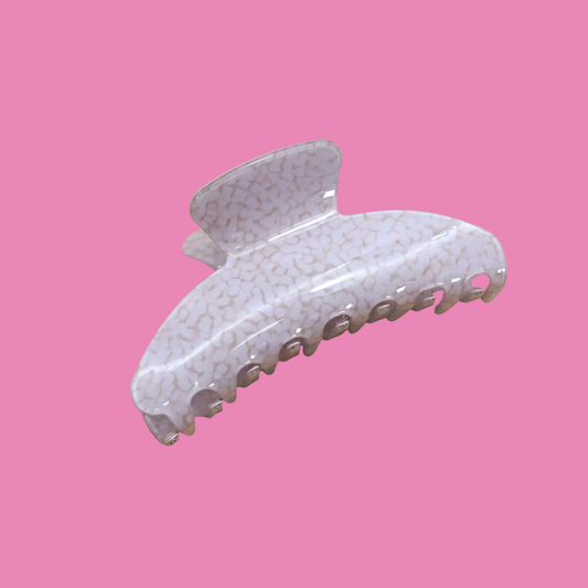 Vintage Porcelain Animal Half Moon Hair Claw Clip