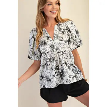 Whispering Petals Top