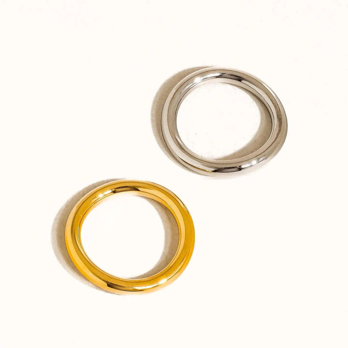 Andrée 18K Gold Non-Tarnish Double Two Tone Ring