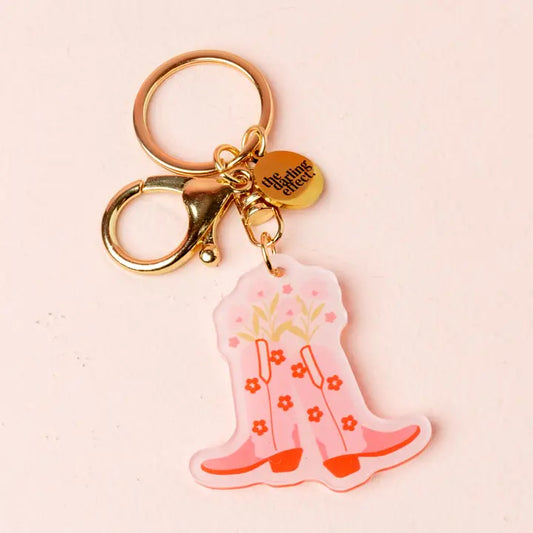 acrylic keychain - cowgirl boots