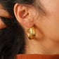 Hunter 18K Gold Non-Tarnish Classic U Hoop Earring
