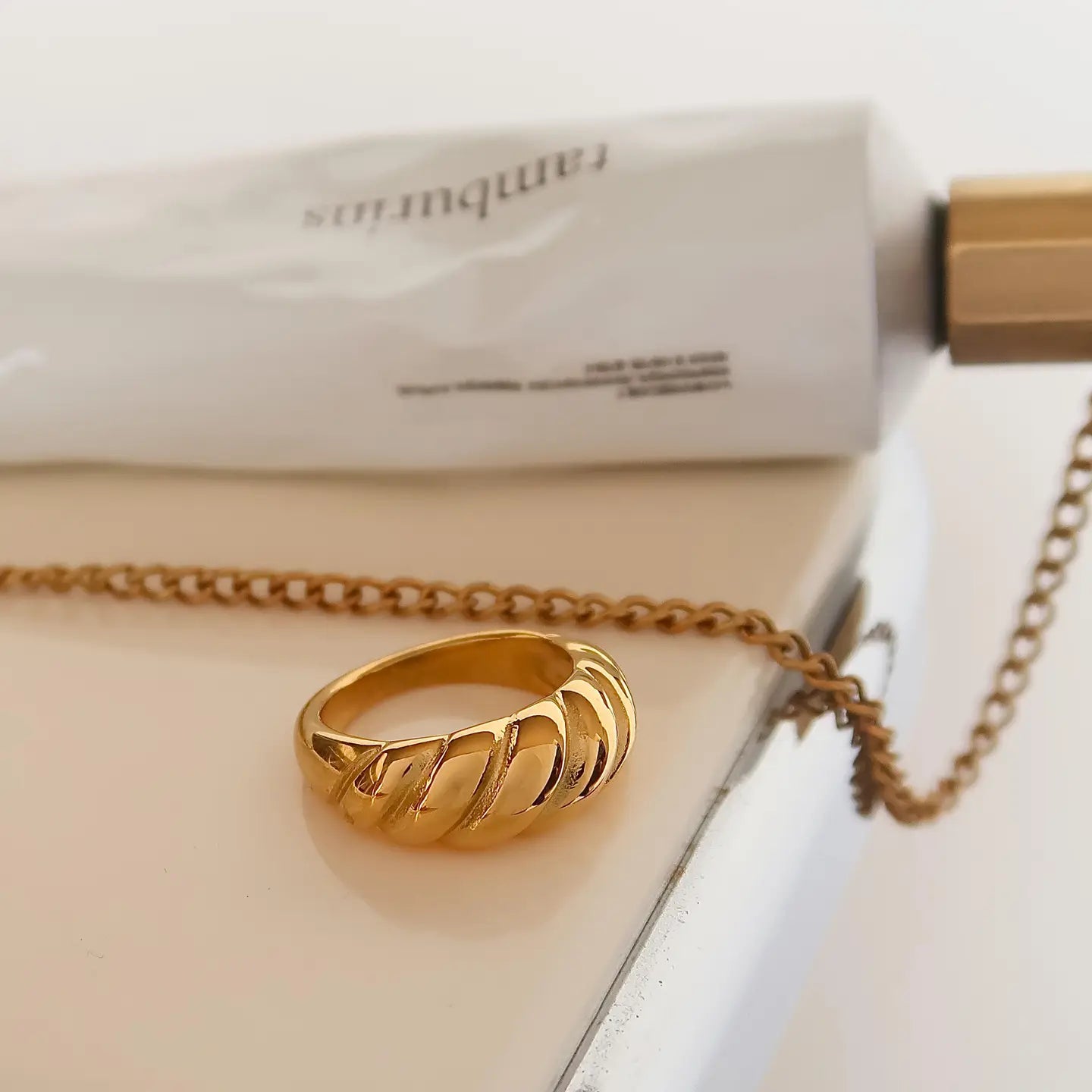 Wallace 18K Gold Non-Tarnish Croissant Ring