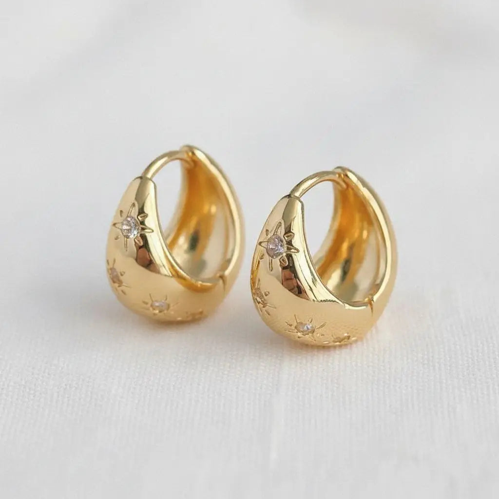 Geometric Star Drop Earrings