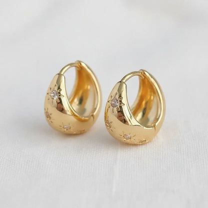 Geometric Star Drop Earrings