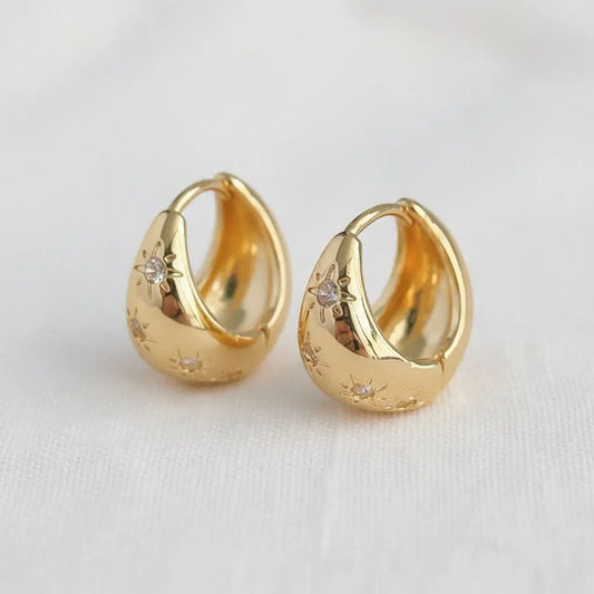 Geometric Star Drop Earrings